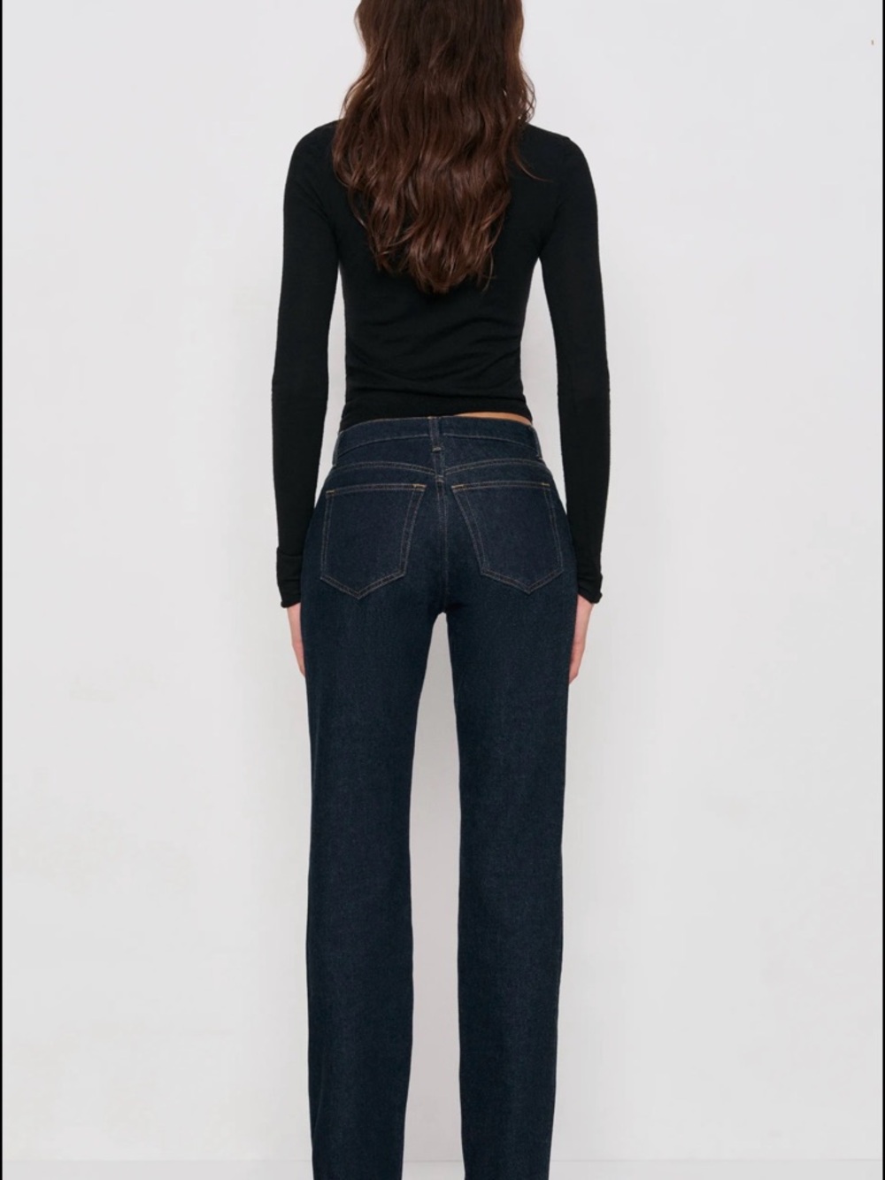 Reformation Dark Blue Straight-Leg Jeans